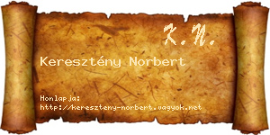 Keresztény Norbert névjegykártya