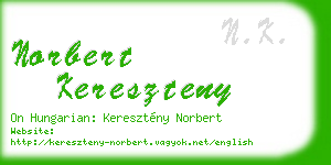 norbert kereszteny business card