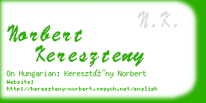 norbert kereszteny business card